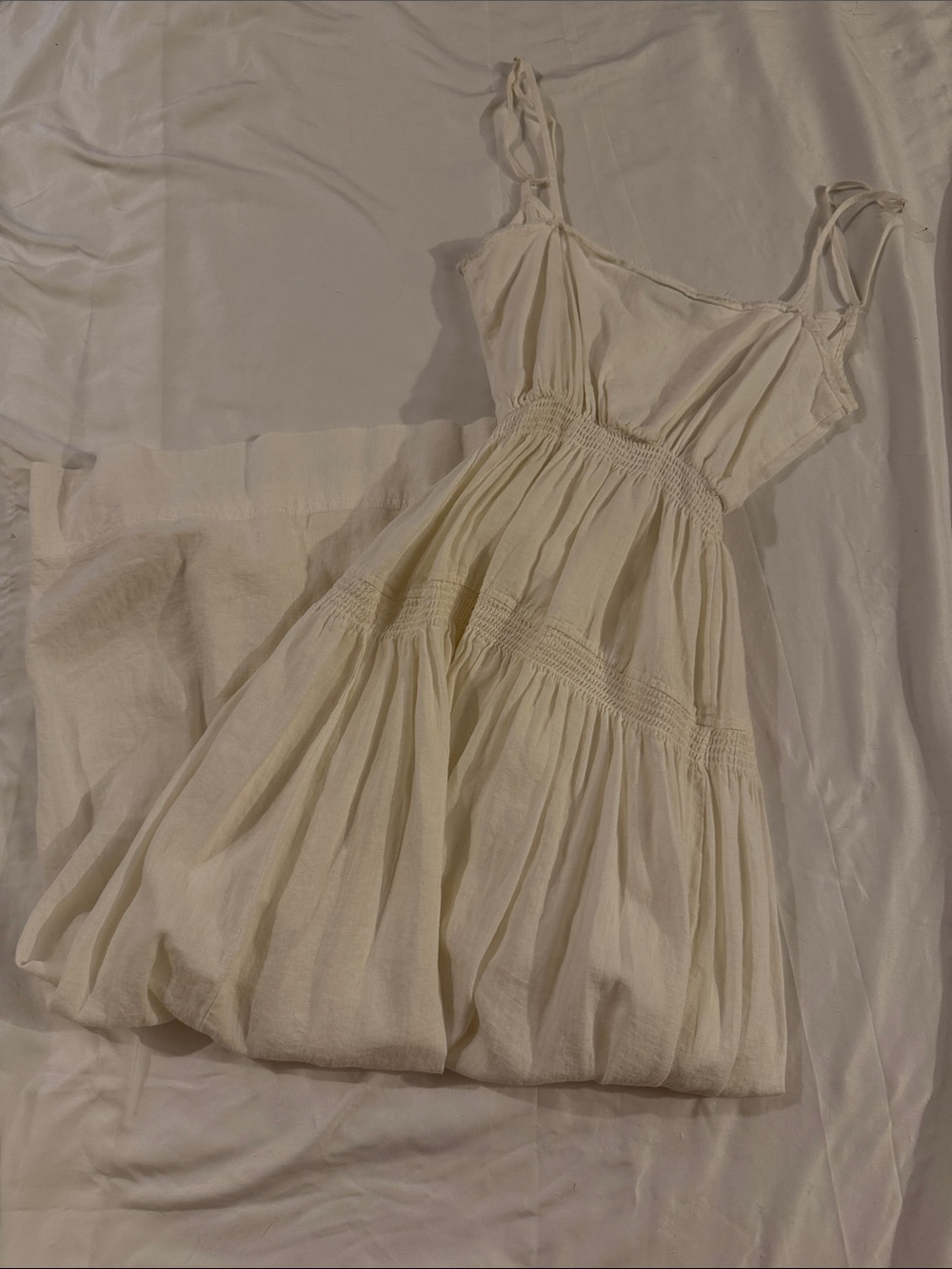 Urban Outfitters Cream Button-Front Strap Dress - Picture 2 of 3